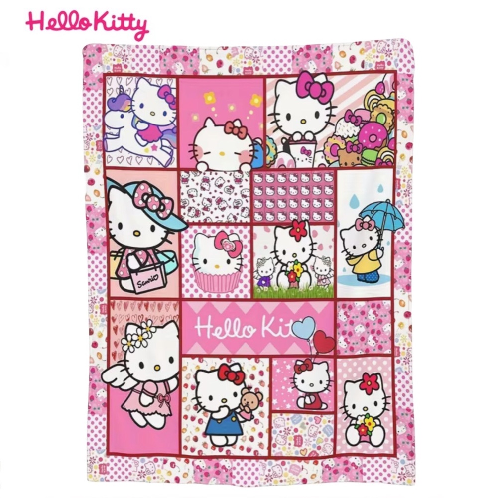 Hello Kitty Sanrio Plush Throw Blanket
